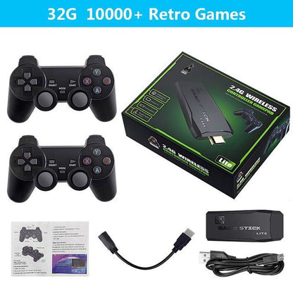 Game Stick Lite 4K – 2 Manettes Sans Fil – Carte SanDisk 64GB – LUNIBOX