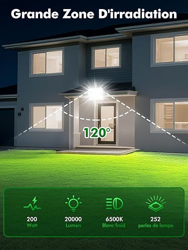 Projecteur solaire haute puissance 200W