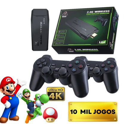 Game Stick Lite 4K – 2 Manettes Sans Fil – Carte SanDisk 64GB – LUNIBOX