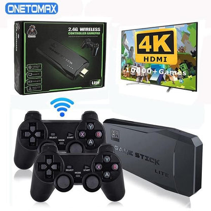 Game Stick Lite 4K – 2 Manettes Sans Fil – Carte SanDisk 64GB – LUNIBOX