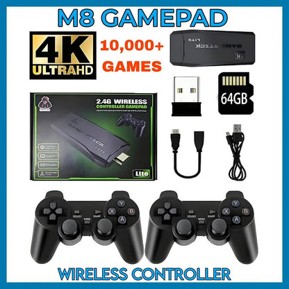 Game Stick Lite 4K – 2 Manettes Sans Fil – Carte SanDisk 64GB – LUNIBOX