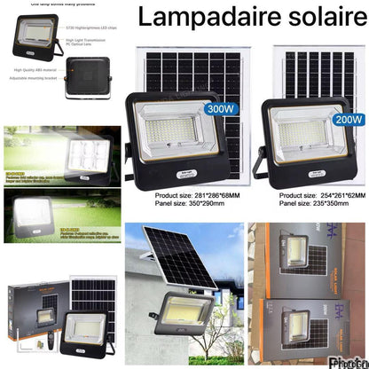 Projecteur Solaire LED avec Télécommande – IP65 – LUNIBOX